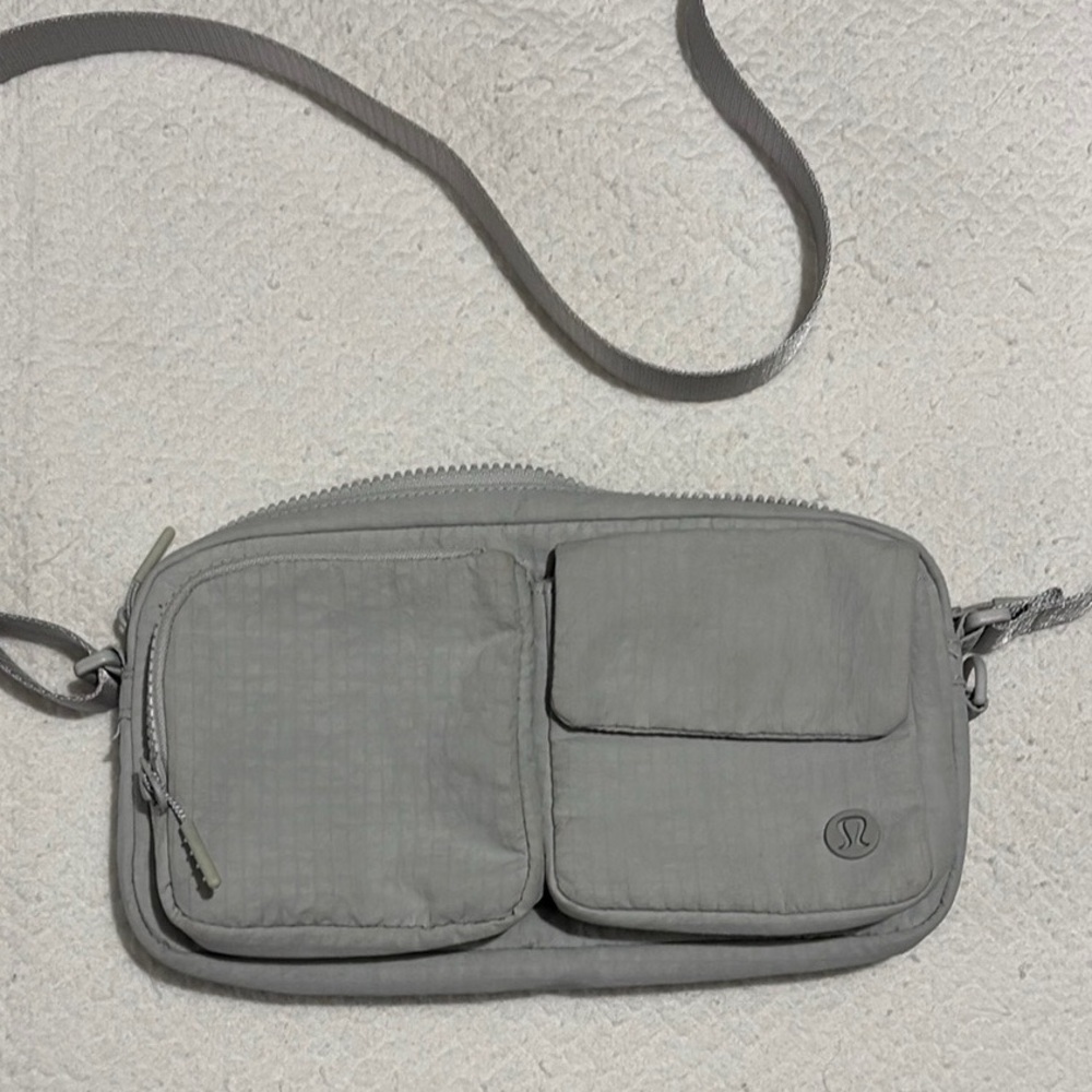 lululemon athletica Light Gray Crossbody Belt Bag